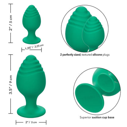 Comprar CALEXOTICS Cheeky Plugs Anales Verde – Diseño Colorido Con Base Con Ventosa Para Uso Seguro-Noxtic