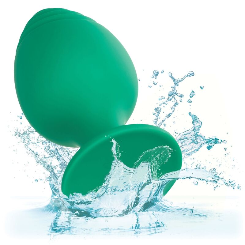CALEXOTICS Cheeky Anal Plugs Verdi – Design colorato con base a ventosa per un uso sicuro