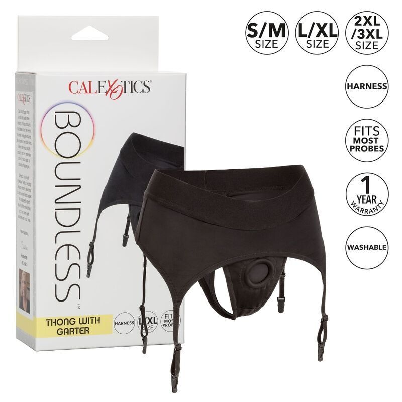 CALEXOTICS Boundless Thong con reggicalze SM – Design ergonomico per comfort e libertà sensuale