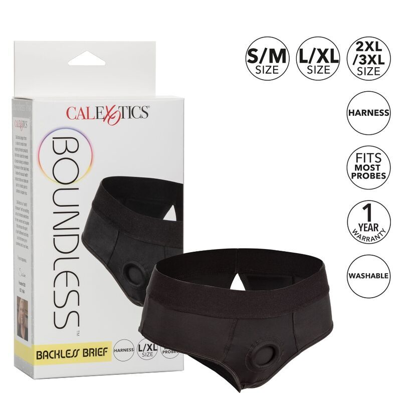 CALEXOTICS - BOUNDLESS ARNÉS CALZONCILLO CON ABERTURA TRASERA S/M-CALEXOTICS-Noxtic