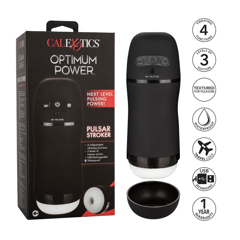 Comprar CALEXOTICS Optimum Power Pulsar Stroker – Masturbador Recargable Con Vibración Y Succión Ergonómico-Noxtic