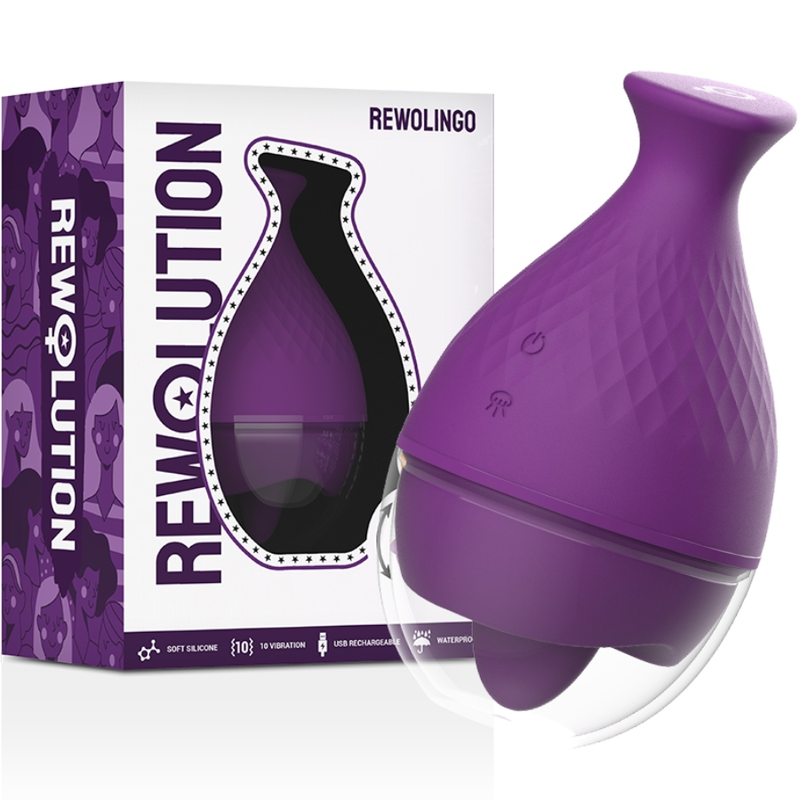 Comprar REWOLUTION REWOLINGO Vibrador Con Lengua – Vibrador Potente Con Estimulación Dinámica-Noxtic