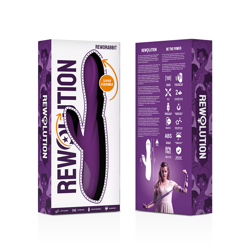 Comprar REWOLUTION Reworabbit Vibrador Flexible Con Rabbit – Vibración Doble Acción Para Placer Profundo-Noxtic