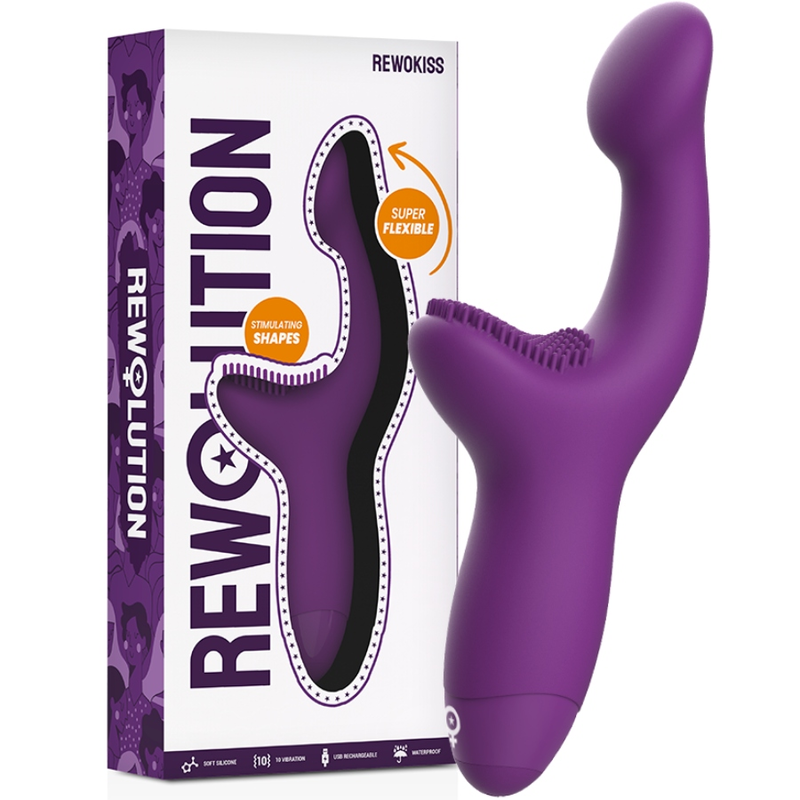 Comprar REWOLUTION Rewokiss Vibrador Estimulador A – Doble Acción Con Vibración Potente Para Sensaciones Profundas-Noxtic