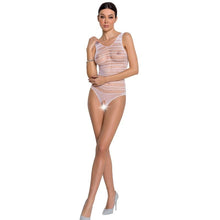 Comprar PASSION Woman BS086 Bodystocking Blanco Talla Única – Diseño Elegantemente Atractivo Para Comodidad Sensual-Noxtic