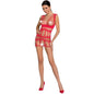 Comprar PASSION Woman BS089 Bodystocking Rojo Talla Única – Diseño Elegante Para Comodidad Sensual-Noxtic