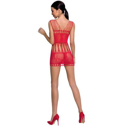 PASSION Woman BS090 Bodystocking Rojo Talla Única – Lencería Sexy Con Diseño Irresistible Y Comodidad Sensual