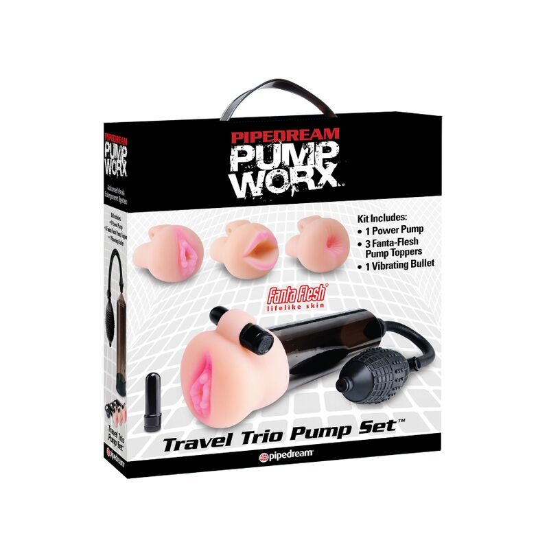 Pompa aspirante da viaggio PUMP WORX – Kit deluxe da 9 pezzi per la comodità in viaggio