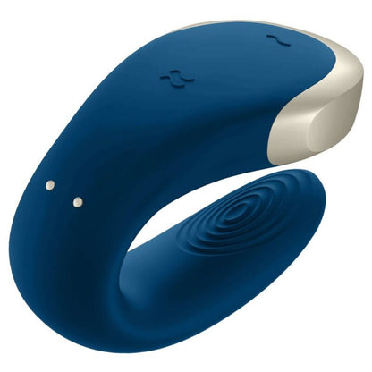 SATISFYER - DOUBLE LOVE APP COUPLES VIBRATOR LUXURY BLUE