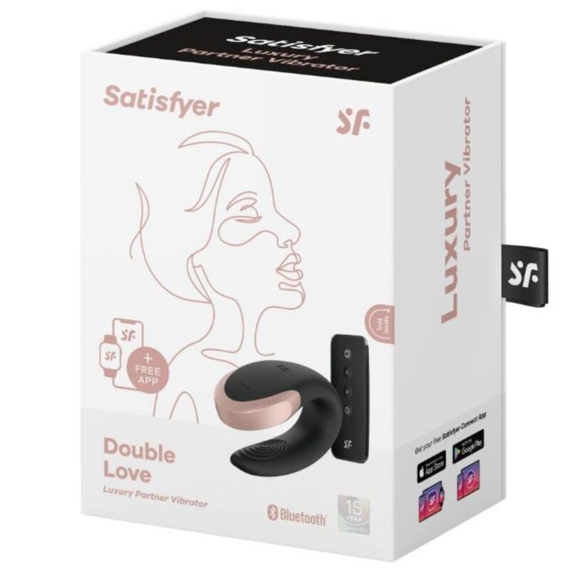 SATISFYER - APP DOUBLE LOVE COUPLES VIBRATOR LUXURY BLACK