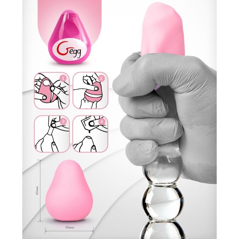 G-VIBE - PINK REUSABLE TEXTURED MASTURBATOR EGG