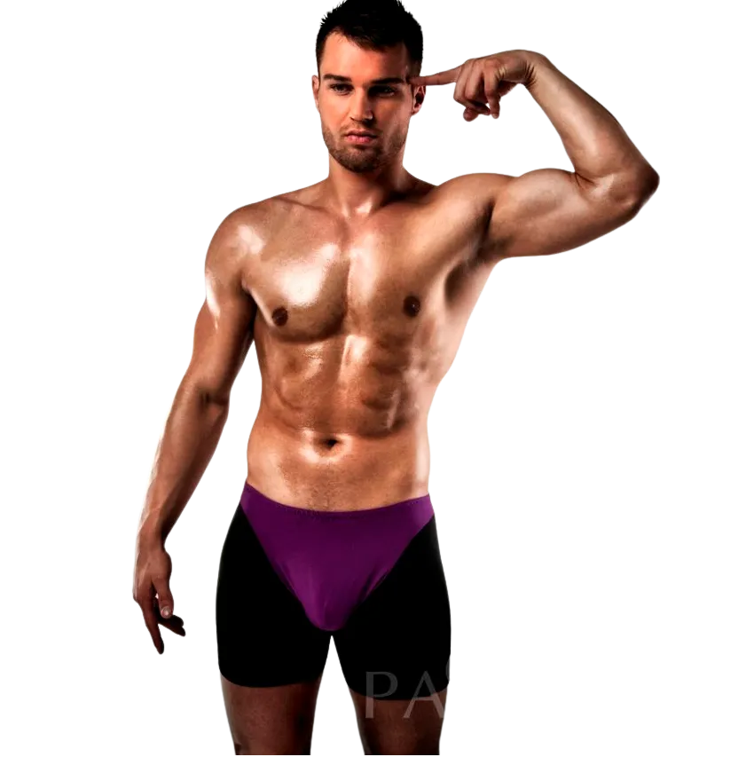 Comprar PASSION Boxer 009 Lila Negro – Ropa Íntima Con Diseño Elegante Para Momentos Especiales-Noxtic