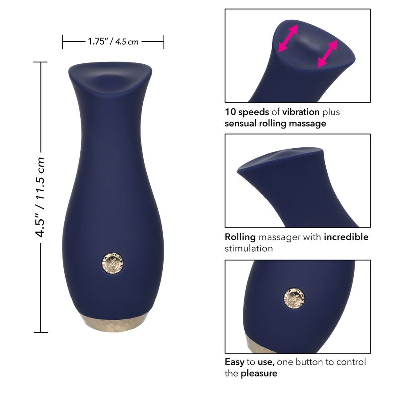 Massaggiatore CALEXOTICS Chic Tulip Blu – Design ergonomico per una stimolazione sensoriale unica