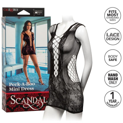 Comprar CALEXOTICS Peek-A-Boo Mini Vestido Talla Única – Diseño Seductor Con Estilo Juguetón-Noxtic