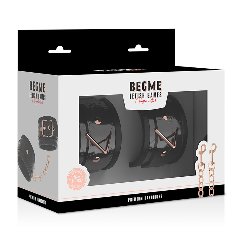 BEGME - BLACK EDITION NEOPRENE-LINED HANDCUFFS