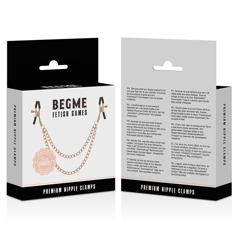 BEGME - BLACK EDITION NIPPLE CLAMPS WITH CHAIN