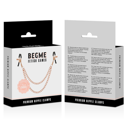 BEGME - BLACK EDITION NIPPLE CLAMPS WITH CHAIN