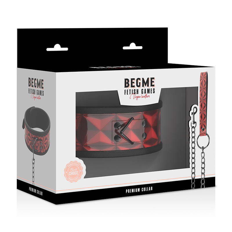Comprar BEGME Collar Red Edition – Cuero Vegano Con Forro De Neopreno Para Comodidad Y Estilo-Noxtic