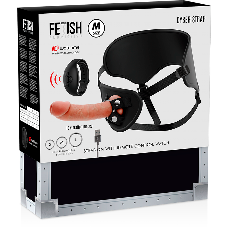 Fetish Cyber Strap – Arnés Con Dildo Control Remoto Para Experiencia Personalizable
