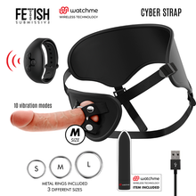 FETISH SUBMISSIVE CYBER STRAP - ARNÉS CON DILDO Y BALA CONTROL REMOTO TECNOLOGÍA WATCHME M-FETISH SUBMISSIVE-Noxtic