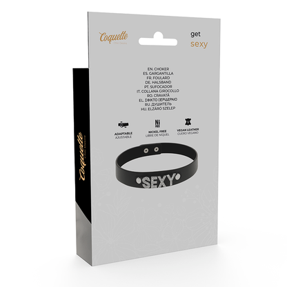 Collana in pelle vegana Coquette Chic Desire – Regolabile per uno stile elegante e moderno