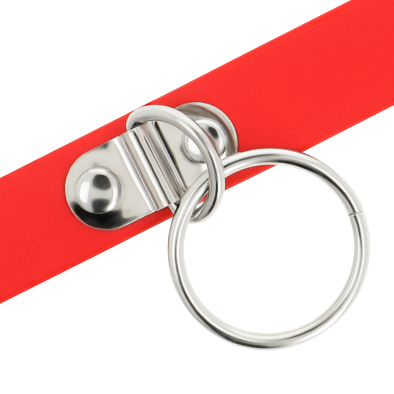 Comprar Coquette Chic Desire Collar Cuero Vegano Rojo – Accesorio Ajustable Para Estilo Elegante-Noxtic