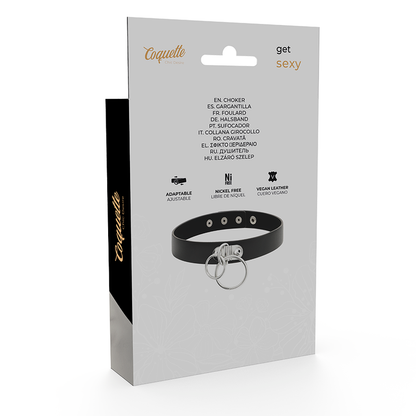 Choker Coquette Chic Desire – Collana regolabile in pelle vegana per uno stile moderno