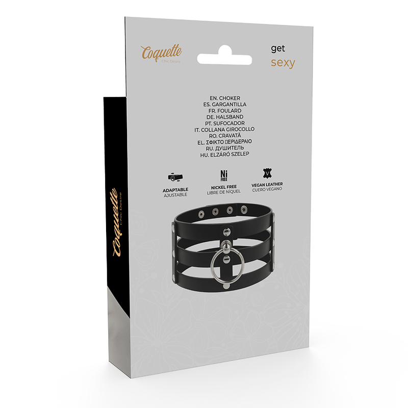 Choker Coquette Chic Desire – Collana regolabile in pelle vegana per uno stile moderno