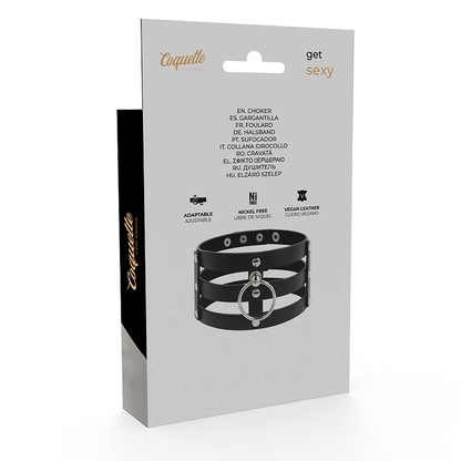 Choker Coquette Chic Desire – Collana regolabile in pelle vegana per uno stile moderno