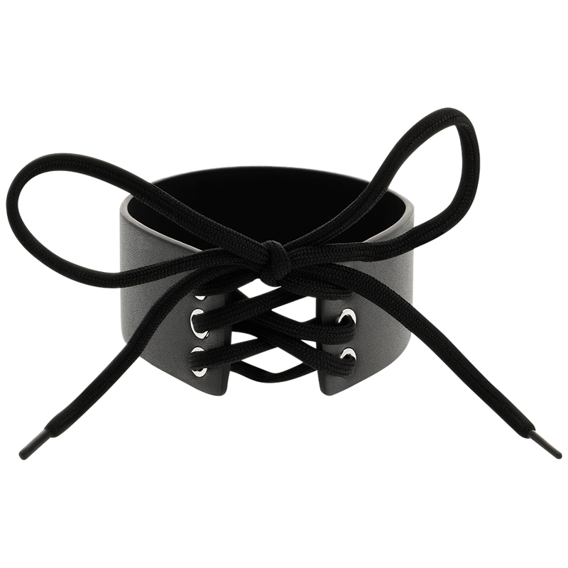Comprar Coquette Chic Desire Choker Negro – Collar Ajustable De Cuero Vegano Para Estilo Moderno-Noxtic