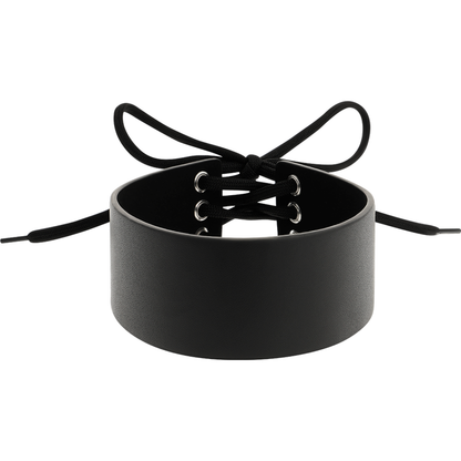 Choker Coquette Chic Desire Nero – Collana regolabile in pelle vegana per uno stile moderno