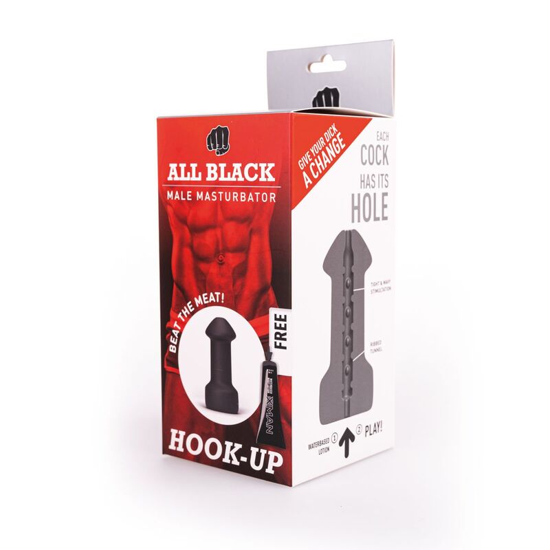 ALL BLACK Masturbador Hook-Up – Diseño Ergonómico Para Una Experiencia Única