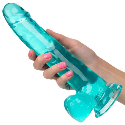 CALEXOTICS Dildo Queen Size Blu 8 pollici - Design ergonomico per un piacere personalizzato