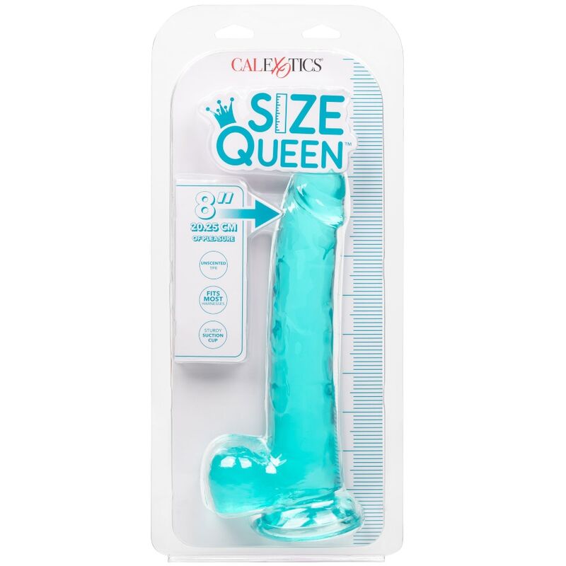 CALEXOTICS Dildo Queen Size Blu 8 pollici - Design ergonomico per un piacere personalizzato