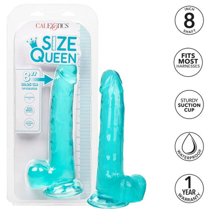 CALEXOTICS Dildo Queen Size Blu 8 pollici - Design ergonomico per un piacere personalizzato