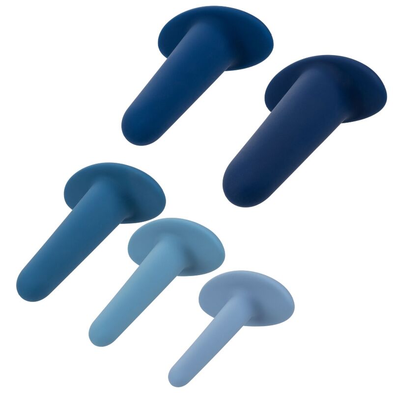 Set di allenamento anale portatile CALEXOTICS da 5 pezzi - Design ergonomico per un'esplorazione sicura