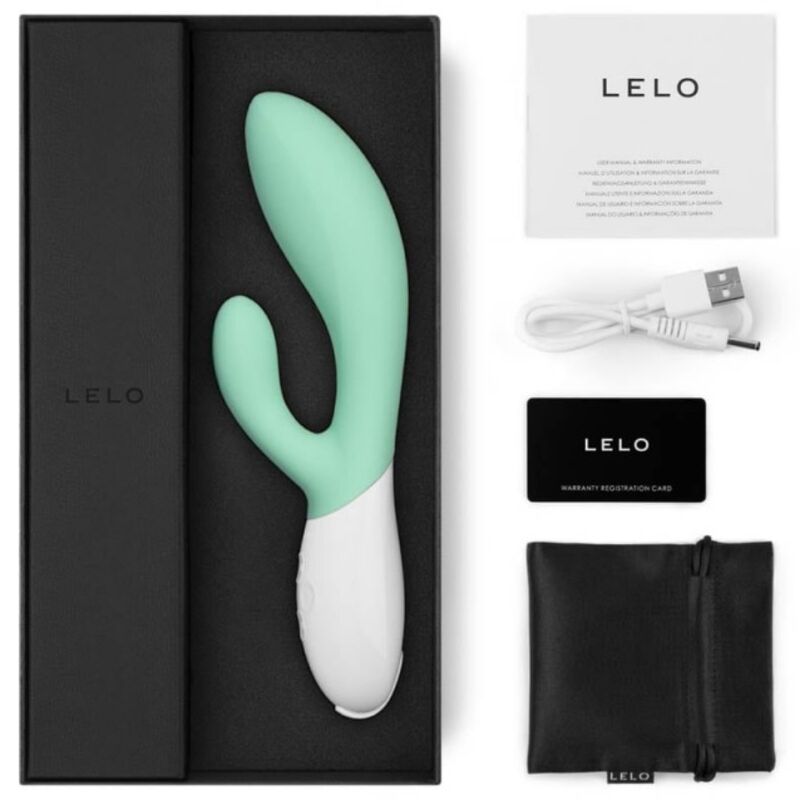 LELO - INA 3 GREEN LUXURY RABBIT VIBRATOR AQUA GREEN
