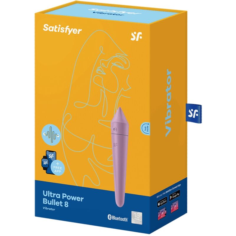 Satisfyer Ultra Power Bullet 8 Viola – Vibratore ricaricabile con controllo tramite app