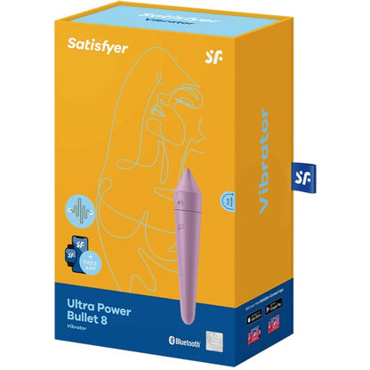 Satisfyer Ultra Power Bullet 8 Viola – Vibratore ricaricabile con controllo tramite app