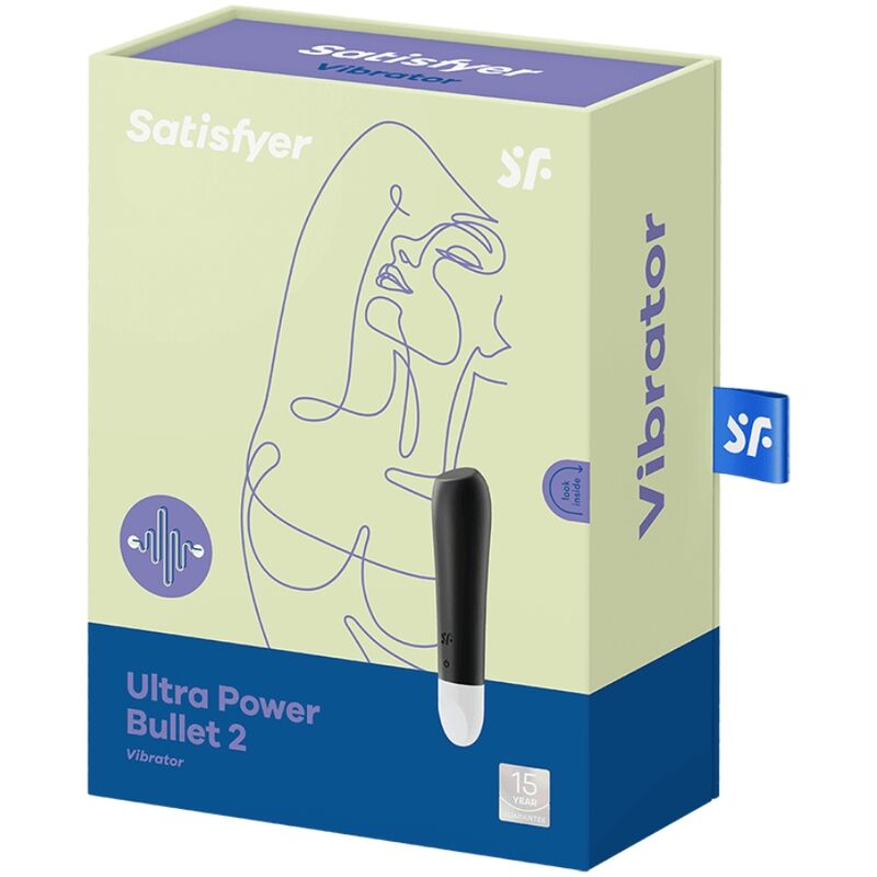 Comprar Satisfyer Ultra Power Bullet 2 Negra – Bala Vibradora Con Superficie Suave De Silicona-Noxtic