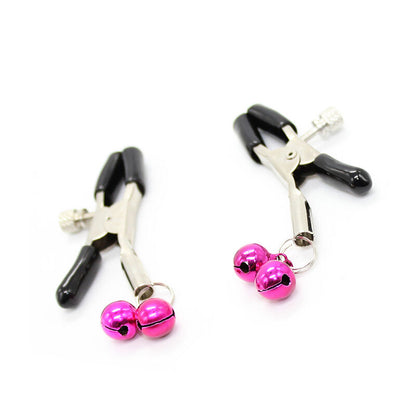 Comprar OHMAMA FETISH Pinzas Pezones Con Cascabel Rosa – Estimulación Divertida Con Diseño Elegante-Noxtic