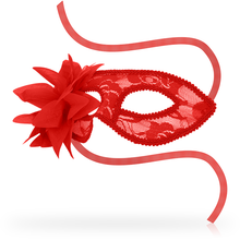 Comprar OHMAMA Máscara Antifaz Con Encajes Y Flor Roja – Diseño Elegante Para Aumentar La Sensualidad-Noxtic