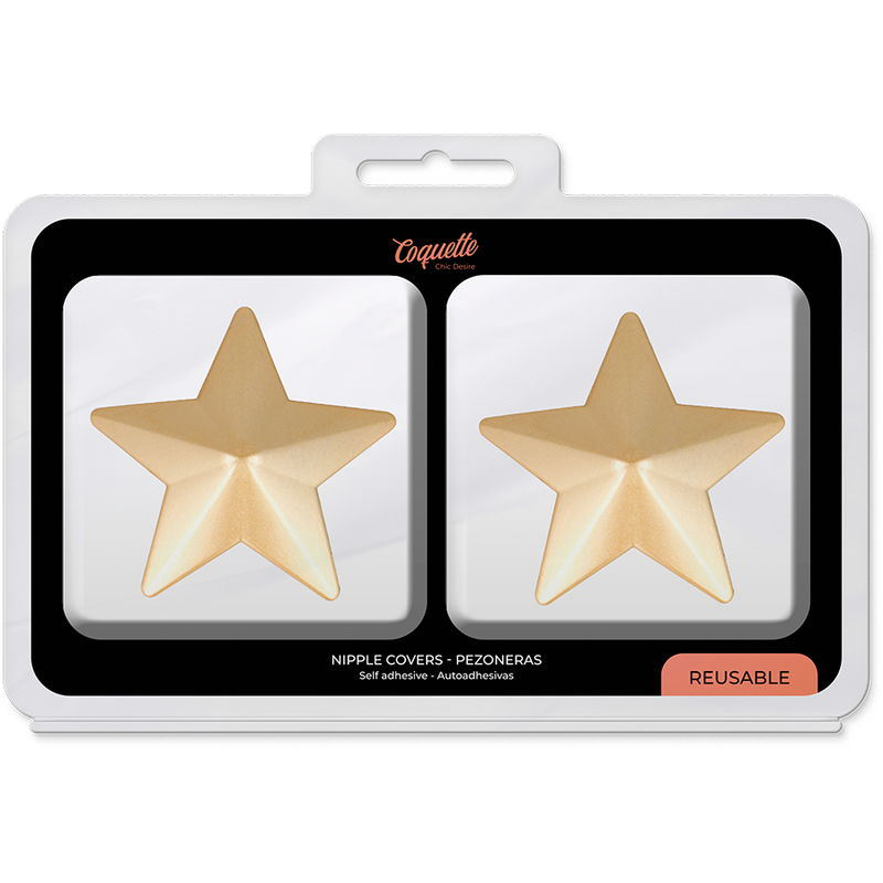 COQUETTE Cubre Pezones Metal Estrellas – Accesorio Elegante Para Momentos Especiales