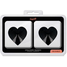 Comprar COQUETTE Chic Desire – Cubre Pezones Con Diseño Elegante En Forma De Corazones Negros-Noxtic