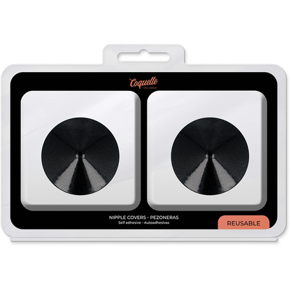 Coquette Chic Desire Cubre Pezones Metal Circulos Negros – Accesorio Elegante Para Estilo Sofisticado