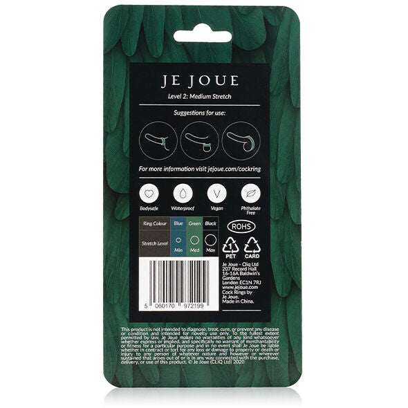 Comprar JE JOUE Anillo Silicona Verde – Estrangulamiento Medio Para Placer Controlado-Noxtic