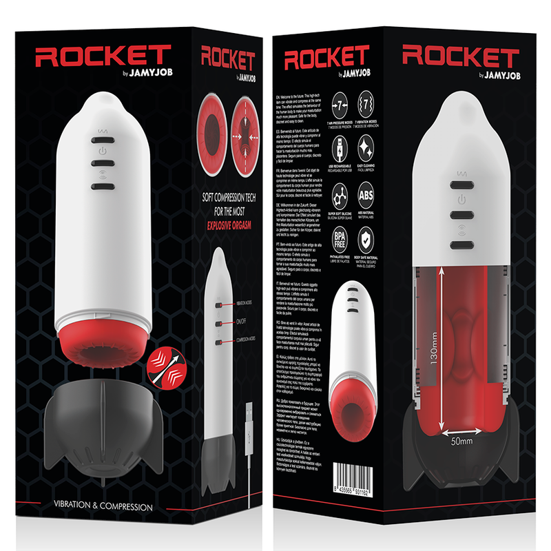 Comprar JAMYJOB Rocket – Masturbador Con Tecnología Soft Compression Y Vibración Para Placer Sensorial-Noxtic