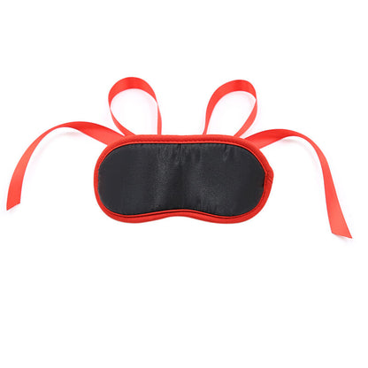 OHMAMA Fetish Black Red Edges – Elegante maschera per gli occhi per giochi di piacere sensuale