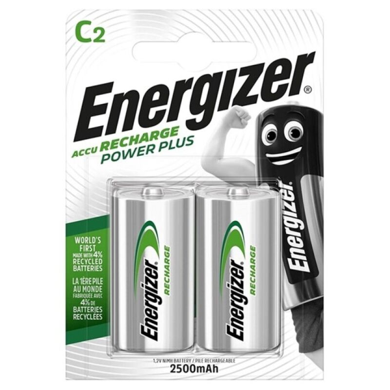 Comprar ENERGIZER Power Plus Pilas Recargables HR14 C 2500mAh Blister 2 Unidades – Rendimiento Potente Para Dispositivos Eléctricos-Noxtic