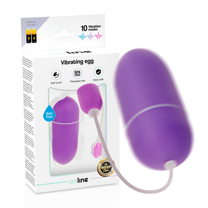 Comprar ONLINE Huevo Vibrador Waterproof Lila – Versatilidad Con 10 Modos De Vibración Para Placer Sensorial-Noxtic